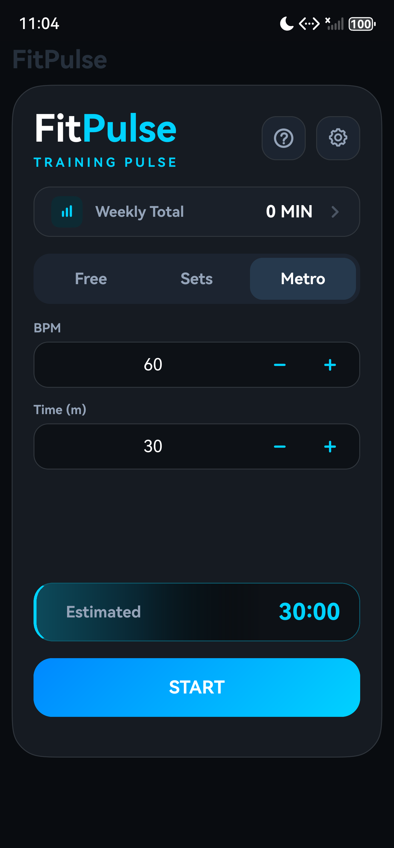 TrainCue metronome setup